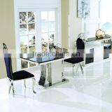 TH342 Dining Room Marble Top Stainless Steel Table for Sale thumbnail-1