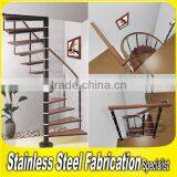 Indoor Stainless Steel Handrail Spiral Staircase Decorative Spiral Stairs thumbnail-4