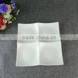 Ceramics White Divided Dessert Plates thumbnail-1