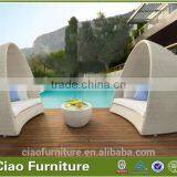 2014 Modern Design Rattan Round Sun Bed + Outdoor Bed thumbnail-1