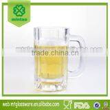 14oz Glass Mason Jar Clear Drinking Glass With Handle Beer Mug thumbnail-1