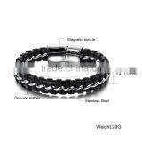 Mens Leather Bracelet Fashion Bracelets 2017 Real Cow Leather Bracelet thumbnail-3