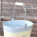 High Quality Popular Special White Outdoor Decoration Small Metal Planter Oval Iron Flower Pot for Home thumbnail-4