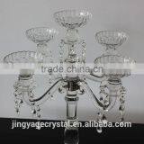 Jingyage Wedding Crystal Table Flower Candelabra Centerpiece thumbnail-2