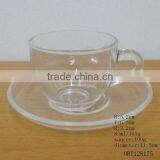 3oz 90ml Mini Glass Coffee Mug With Saucer Glass Tea Cup With Saucer thumbnail-2