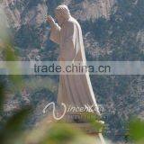 Religious Decorative Sculpture Sitting Reading Book Life Size Saint Charbel Satues for Sale thumbnail-4