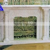 China white stone marble fireplace