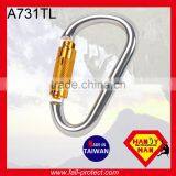 Twist Lock 25KN Mountaineer Climbing D Type Carabiner Made Of Aluminum thumbnail-1