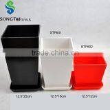 Square Plastic Light Color Flower Pot thumbnail-1
