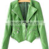 2016 High Quality Guangzhou Wholesale New Fashon Green Women Jacket Model thumbnail-3