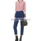 Wholesale Women Long Sleeves Geometric Rosette Silk Shirt(DQE0079T) thumbnail-2