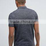 Cheapest Custom Short Sleeve Button Placket Flesh Design Black Men's 100% Cotton 200g Casual Polo T-Shirt thumbnail-2