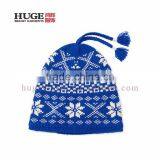 Two Braided Tassels At The Crown Beanie Hat Knitting Pattern Chunky Wool thumbnail-1