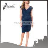 Women Lace Maternity Dress With Short Sleeve thumbnail-1