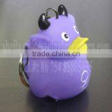 Wholesale Mini Purple Construction Worker Rubber Duck Keychain thumbnail-2