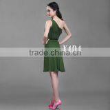 Green Color Anti-Wrinkle Elegant Chiffon Party Cocktail Dress thumbnail-2