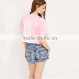 Mini t Shirts in Pink Girls High Neck New Model t Shirts Ladies Girl thumbnail-2