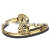 Three Tone Flexible Bangles, Gold Plated Bangle, Machine Cut Bangle, Fashionable Bangle, Jewelry Manufacturers thumbnail-4
