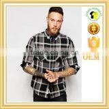Mens Black and White Check Shirt in Bulk thumbnail-1