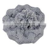 Women's Warm Knit Wool Beanie Pumpkin Ball Pumpkin Ladies Winter Wool Hat 9083 thumbnail-3
