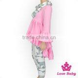 48BQA081-3Yiwu Lovebaby Cotton&silk Milk Wholesale Animal Print Pant Long Sleeve Light Pink Casual Dress Newborn Baby Clothing thumbnail-2