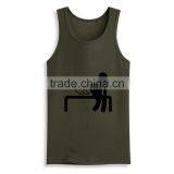 Latest Top Design Wholesale Silk Screen Funny Printed Bulk Open Side Tank Top thumbnail-2