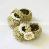 Cotton Yarn Baby to Crochet Handmade Crochet Baby Girl Shoes thumbnail-2