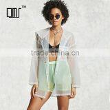 Lightweight Outdoor Waterproof Rain Hoodie Ladies Transparent Nylon Jackets thumbnail-1