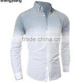 Custom Men's Gradient Tie Dye Printing Long Sleeves Dress Shirts in Guangzhou thumbnail-2