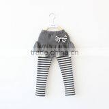Kids Leggings Spring Girls Skirt-pants Baby Solid Cotton Stripe Girl Leggings thumbnail-3