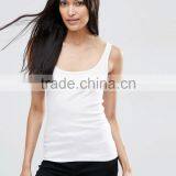 Guangzhou Shandao OEM Wholesale Casual Summer 95% Cotton 5% Spandex Sexy Women White Tight Quick Dry Slim Fit Tank Top thumbnail-2