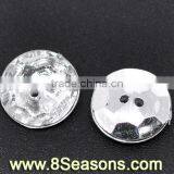 Silver Plated Back 2 Holes Acrylic Sewing Buttons thumbnail-1
