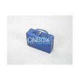 Women Leather Cosmetic Case Handbag , Mirror Make up Boxes With Black Velvet Lining thumbnail-1