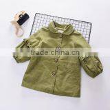 B22641A Autumn New Sweet Girls Puff Sleeve Fashion Thin Lace Stitching Coat thumbnail-5