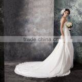 2017 Hot Sale Bridal Wedding Dress Bridal Gown Wholesale Price High Chiffon Wedding Dress AS293 thumbnail-5