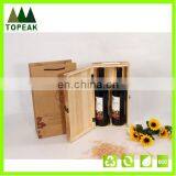 High Quality Natural Wooden Wine Box 2 Bottles Packing Wooden Box thumbnail-1
