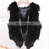 Hot sale women fox fur gilet/sleeveless short overcaot for girlwinter