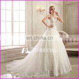 CE95 Attractive Girls Appliqued Lace Tulle Princess With Beading Dress for Civil Wedding thumbnail-3