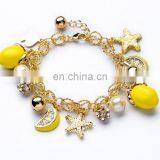 New arrive fashion kids bead bracelets lemon fruit star colorful Beach acrylic bracelets