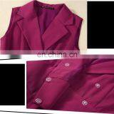 Maroon v Neck Fashion Show Brand Quality Twill Women Jumpsuit thumbnail-5