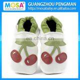 Toddler Girl Soft Sole Genuine Leather White Shoes Cherry Pattern Size 0-4 Years thumbnail-1