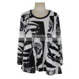 XXXL Size Abstract Print Fat Women T-Shirt Beach Wear thumbnail-4