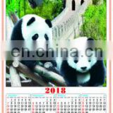China factory custom cane wall scroll calendar,OEM promotional gift paper calendar