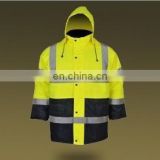 High visibility assorted color rain jacket