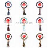 Family PU Leather Key Chain Adult Children Circle Tassel Bracelet Wristlet Keychains Snake Leopard Ring Wrist 21colors thumbnail-3