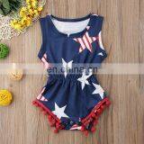 Baby Girl Clothes Fashion Summer Baby 4th of July Stars and Stripe Patriotic Romper Baby Bodysuit Kid Clothes FREE SHIP thumbnail-3
