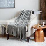 Silver Grey Travel Size Super Soft Fluffy Warm Solid Bed Throws Flannel Fleece Blanket thumbnail-1