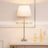 High-end Atmospheric Office Art Furnishings Handmade White Lampshade Silver-plated Metal Reading Lamp thumbnail-3