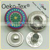 2015 New Fashion Silkprint Color Snap Button for Girl Dresses