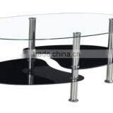 Modern Living Room Steel Glass Coffee Table Furniture thumbnail-1